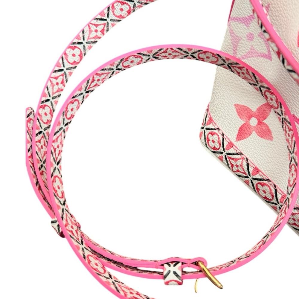 Louis Vuitton Noe Handbag Nano By The Pool Monogram Watercolor Pink White - Picture 10 of 10